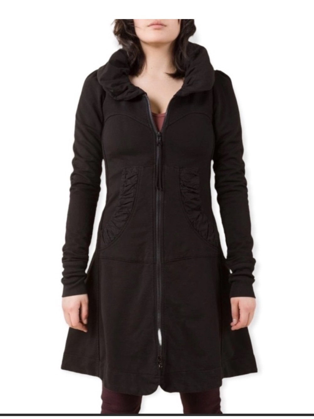 Prairie Underground Long Cloak Hoodie Black XL Extra Large Goth Witchy
